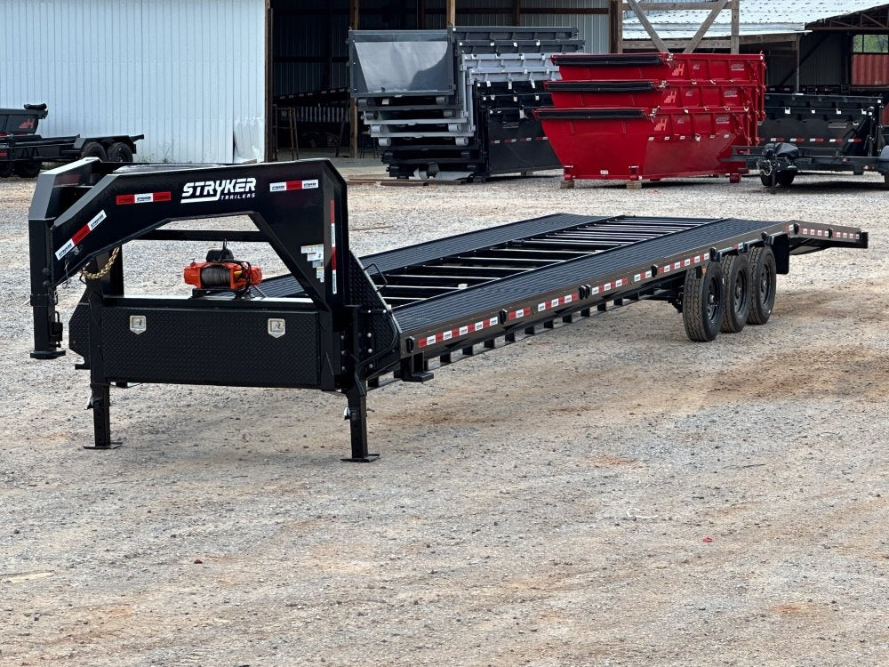 44' Mesh Deck (3) 7k Axles - 12k GVWR Derated- 14 Ply Tires w/Spare - 10' Aluminum Ramps - Warrior W - Truck & Van Trailers - Multi Car Haulers - Stryker Dealership Group