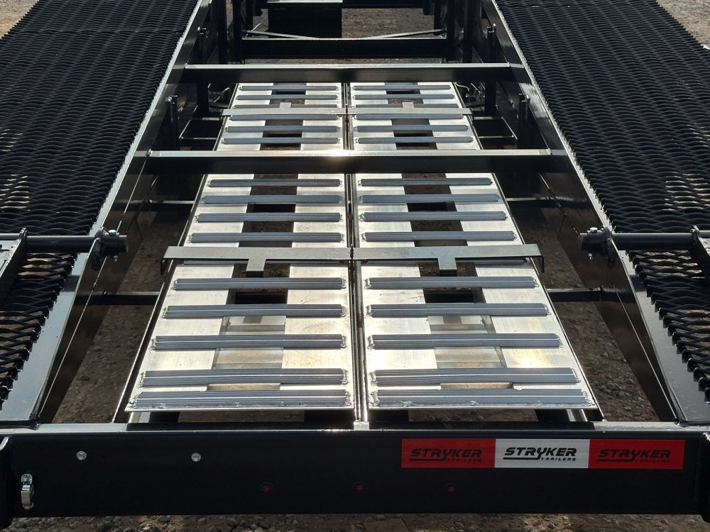 50' Low Profile Wedge (2) 12k Elec/Hyd Axles, Winch, 10' Aluminum Ramps, Spare - Wedge 3 Car Hauler/Multi Car Haulers - Stryker Dealership Group