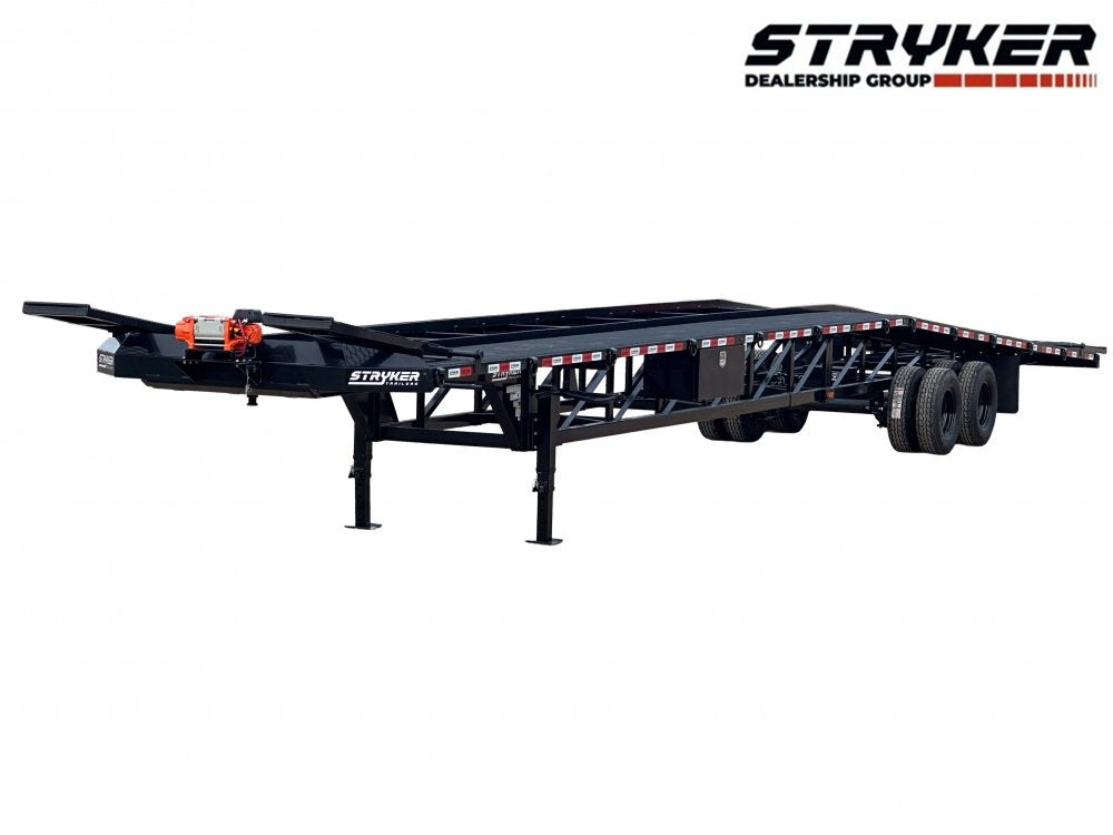 50' Low Profile Wedge (2) 12k Elec/Hyd Axles, Winch, 10' Aluminum Ramps, Spare - Wedge 3 Car Hauler/Multi Car Haulers - Stryker Dealership Group