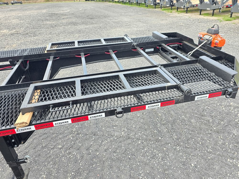 50' Low Profile Wedge (2) 12k Elec/Hyd Axles, Winch, 10' Aluminum Ramps, Spare - Wedge 3 Car Hauler/Multi Car Haulers - Stryker Dealership Group