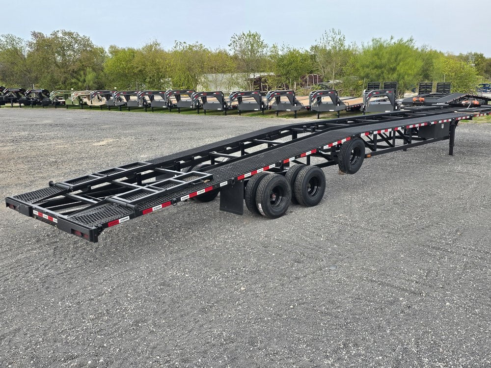 50' Low Profile Wedge (2) 12k Elec/Hyd Axles, Winch, 10' Aluminum Ramps, Spare - Wedge 3 Car Hauler/Multi Car Haulers - Stryker Dealership Group