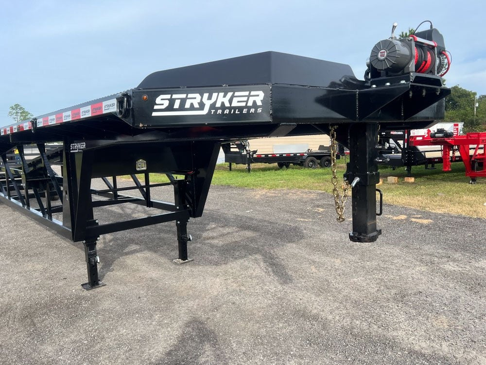 50' Wedge Car Hauler (3) 7k Axles - Winch - 14ply Tires plus Spare - 10' Aluminum Ramps - Wedge 3 Car Hauler - Stryker Dealership Group