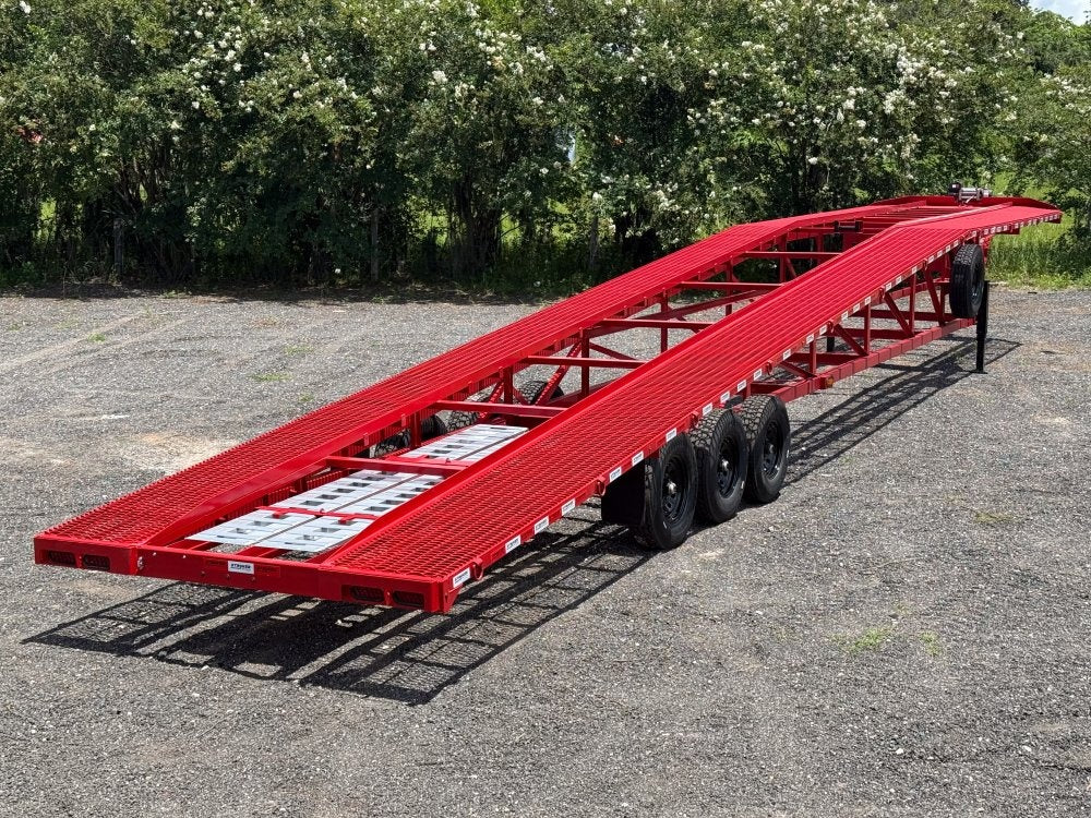 50' Wedge Car Hauler (3) 7k Axles - Winch - 14ply Tires plus Spare - 10' Aluminum Ramps - Wedge 3 Car Hauler/Multi Car Haulers - Stryker Dealership Group