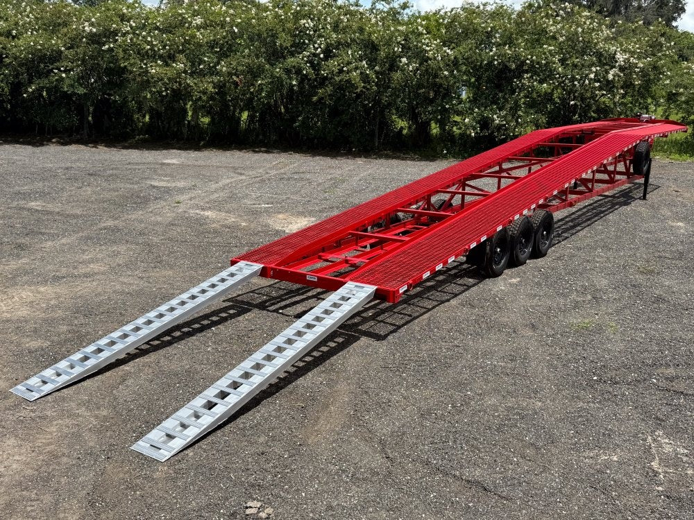 50' Wedge Car Hauler (3) 7k Axles - Winch - 14ply Tires plus Spare - 10' Aluminum Ramps - Wedge 3 Car Hauler/Multi Car Haulers - Stryker Dealership Group