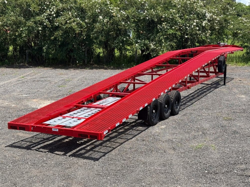 50' Wedge Car Hauler (3) 7k Axles - Winch - 14ply Tires plus Spare - 10' Aluminum Ramps - Wedge 3 Car Hauler/Multi Car Haulers - Stryker Dealership Group