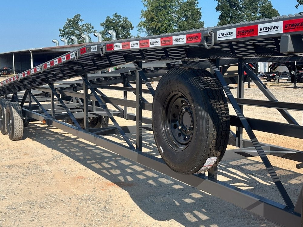 50' Wedge Car Hauler (3) 7k Axles - Winch - 14ply Tires plus Spare - 10' Aluminum Ramps - Wedge 3 Car Hauler/Multi Car Haulers - Stryker Dealership Group