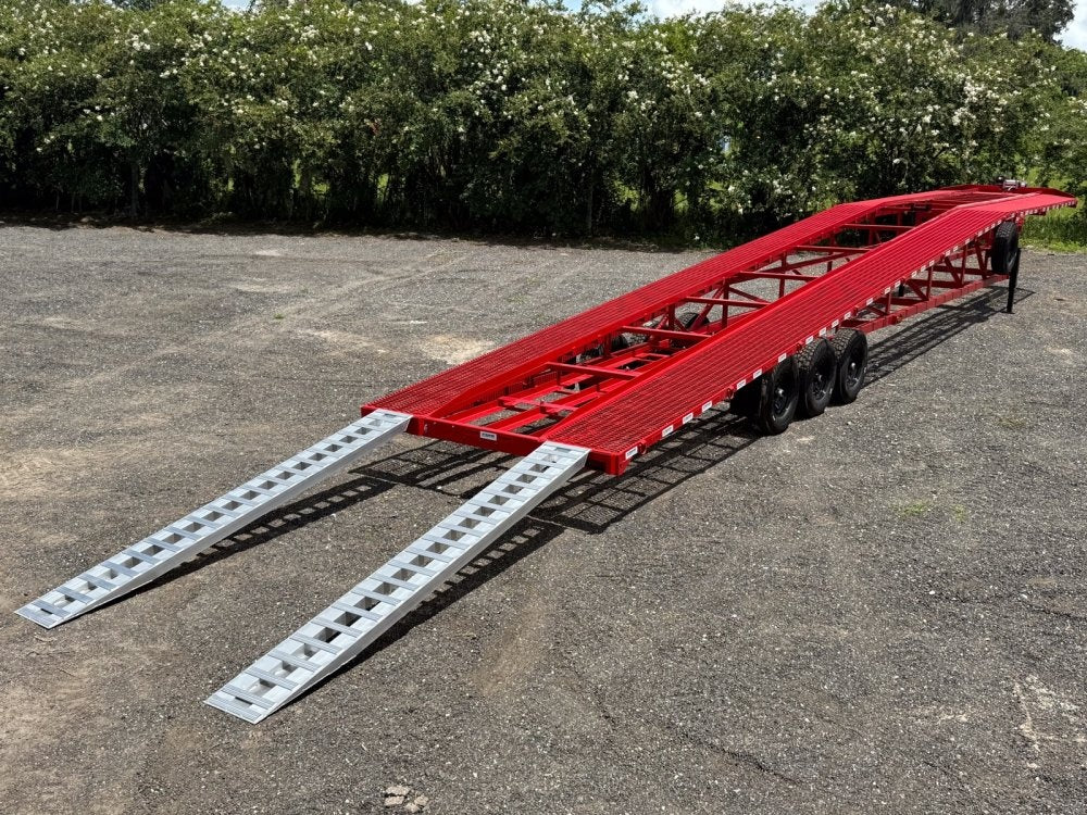 50' Wedge Car Hauler (3) 7k Axles - Winch - 14ply Tires plus Spare - 10' Aluminum Ramps - Wedge 3 Car Hauler/Multi Car Haulers - Stryker Dealership Group