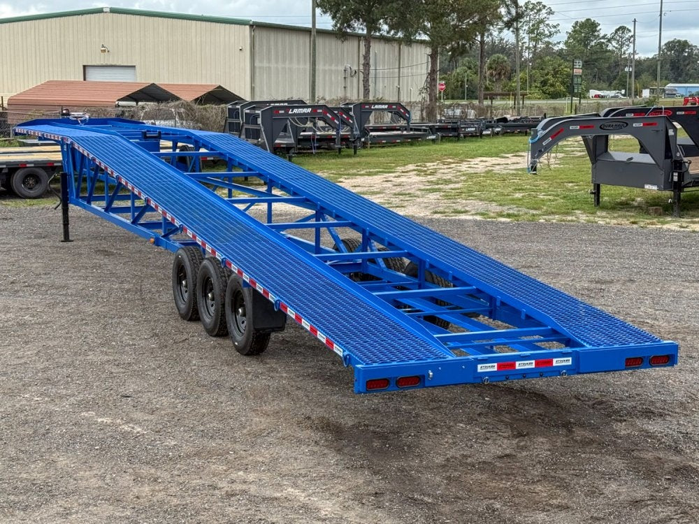 50' Wedge Car Hauler (3) 7k Axles - Winch - 14ply Tires plus Spare - 10' Aluminum Ramps - Wedge 3 Car Hauler/Multi Car Haulers - Stryker Dealership Group