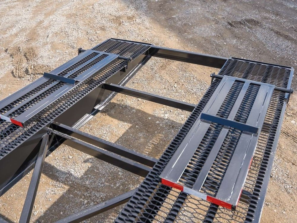 53' Ultra Max 4 Car Trailer, 12K Axles, +3F +3R, 102" Wide, 30" Wide Grate, 9' Aluminum Ramps - Four Car Hauler/Multi Car Haulers - Stryker Dealership Group