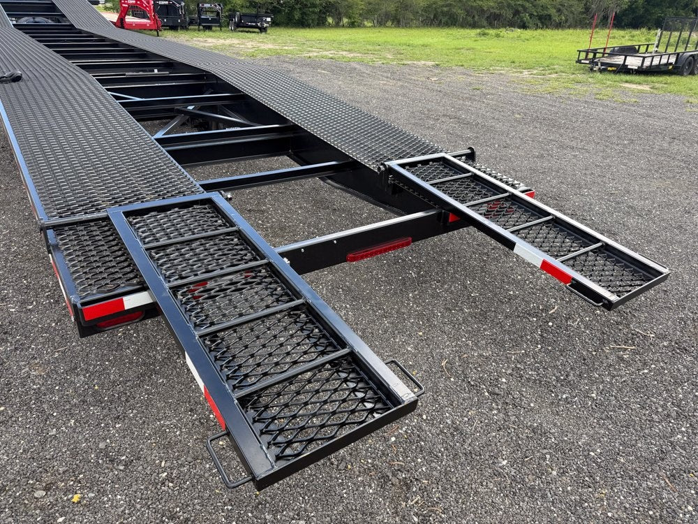 53' Ultra Max 4 Car Trailer, (2) 10K Axles, +3F +3R, 102" Wide, 30" Wide Grate, 9' Aluminum Ramps - Four Car Hauler/Multi Car Haulers - Stryker Dealership Group