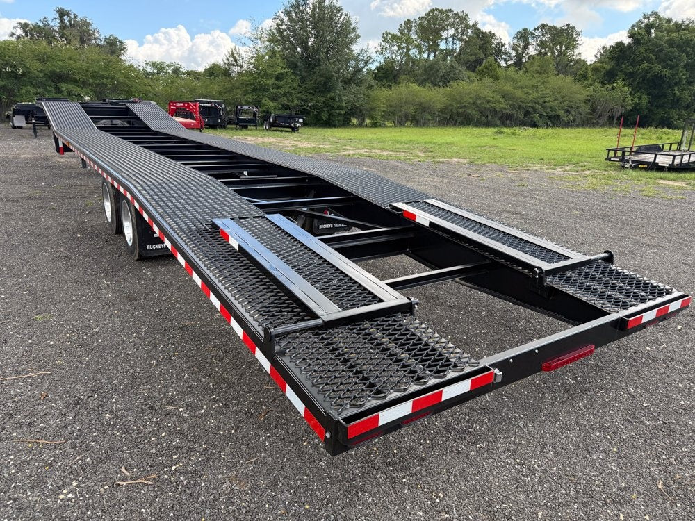 53' Ultra Max 4 Car Trailer, (2) 10K Axles, +3F +3R, 102" Wide, 30" Wide Grate, 9' Aluminum Ramps - Four Car Hauler/Multi Car Haulers - Stryker Dealership Group