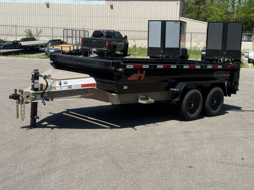 14' Horizon HZ7 Bumper Pull Dump Trailer 24" Side Walls - (2) 7K Axles 017844