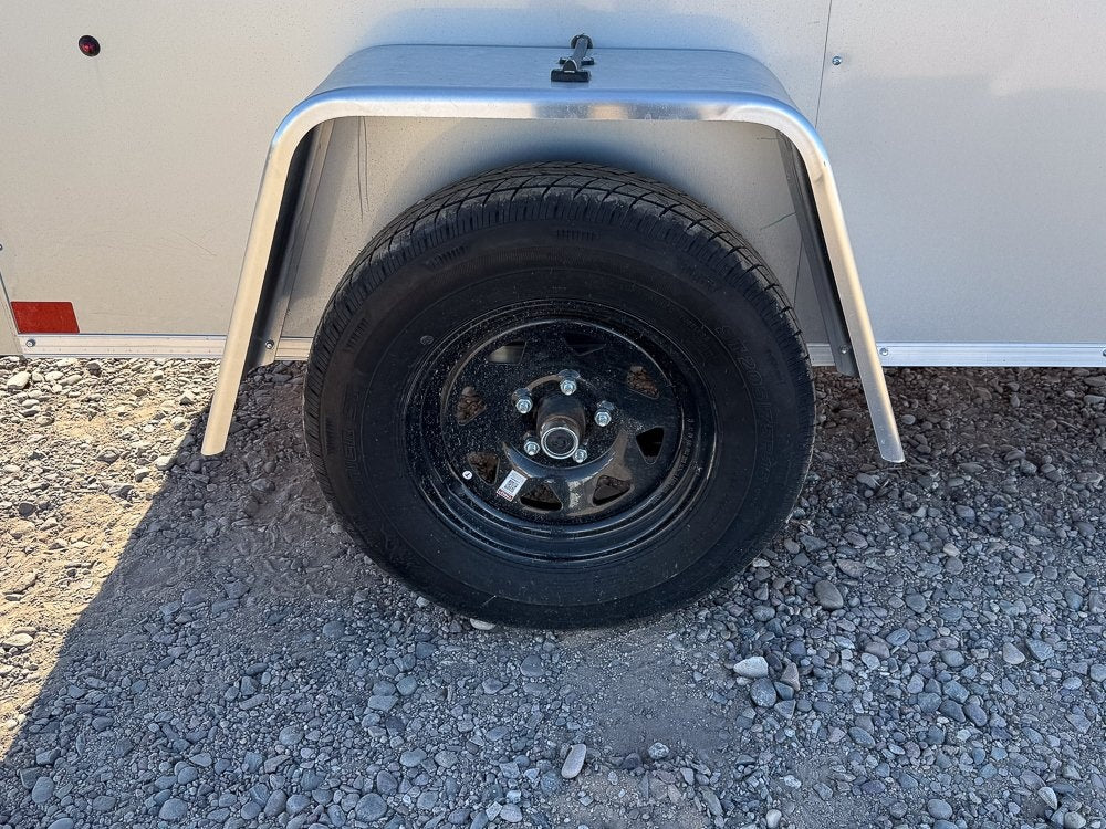 5 x 8 Outback DLX Flat Top V Nose (1) - 3500 lb Axle - Enclosed - Stryker Dealership Group