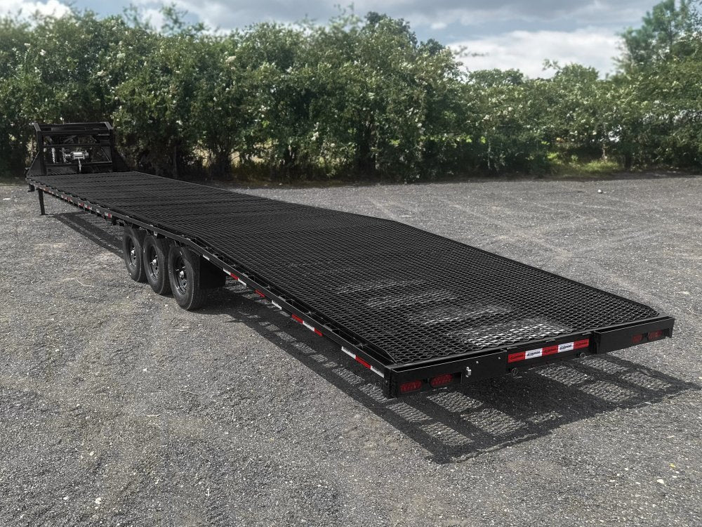 44' Stryker Gooseneck Full Width Mesh Deck Multi Car Hauler (3) 7k Axles - 12k GVWR Derated 7A-4B2