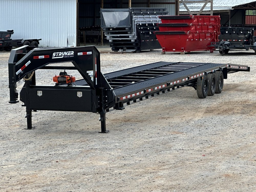 44' Stryker Gooseneck Mesh Deck Multi Car Hauler (3) 7k Axles - 12k GVWR Derated 0D-4E9