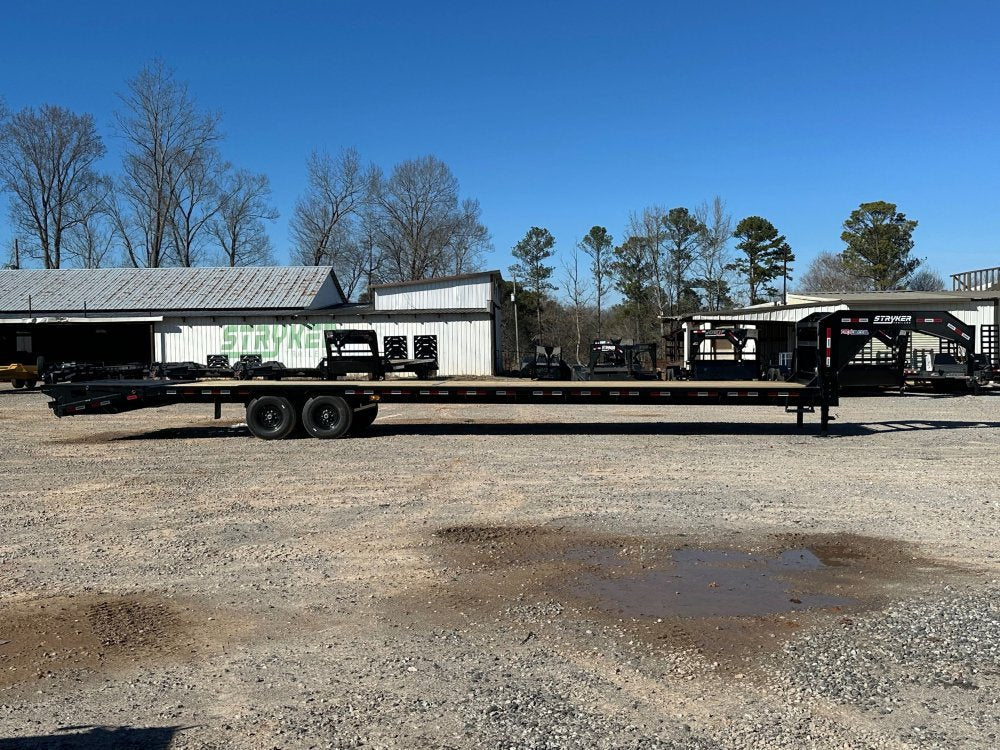 40' Stryker Gooseneck Hotshot Non-CDL Deckover Trailer Mega Ramps - (2) 7K Axles 36-4C5