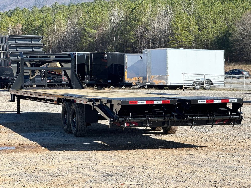 40' Stryker Gooseneck Hotshot Non-CDL Deckover Trailer Mega Ramps - (2) 7K Axles 36-4C5