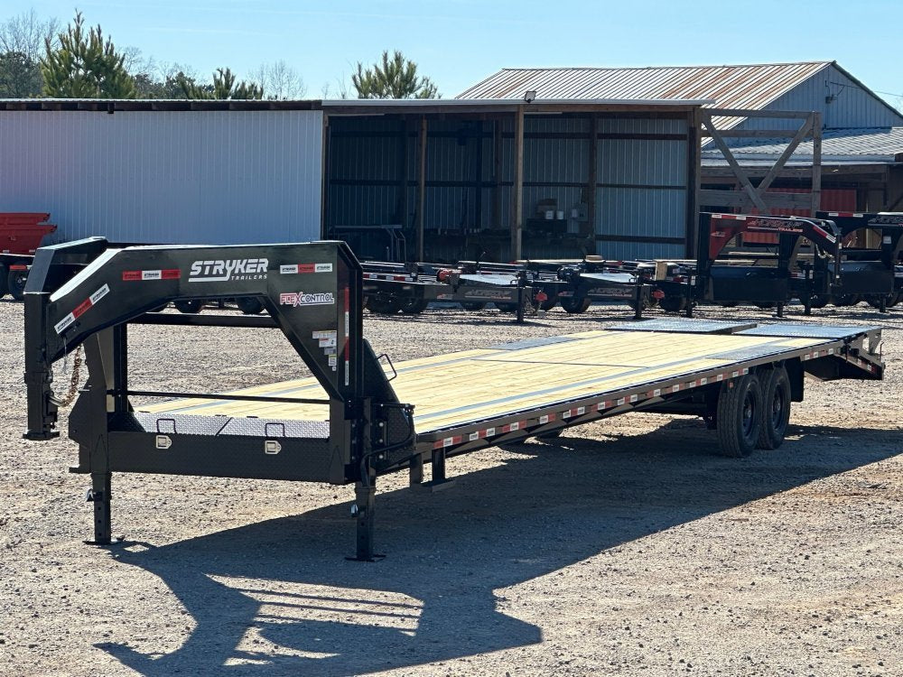 40' Stryker Gooseneck Hotshot Non-CDL Deckover Trailer Mega Ramps - (2) 7K Axles 36-4C5