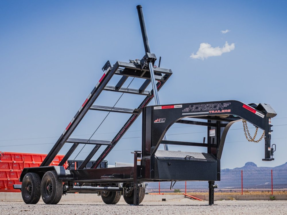 20' Horizon HRD Gooseneck Roll Off Base Trailer Telescopic 24k Lift - (2) 10K Axles 020339