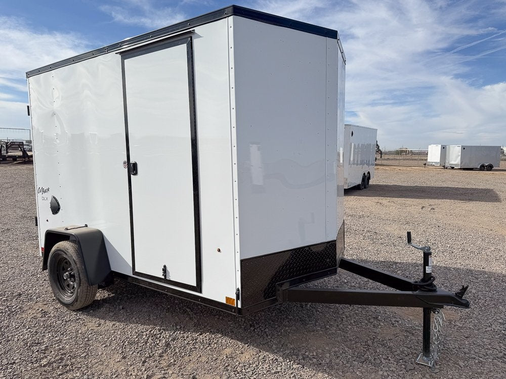 6 x 10 Outback DLX Flat Top V Nose (1) - 3500 lb Axle - Enclosed - Stryker Dealership Group