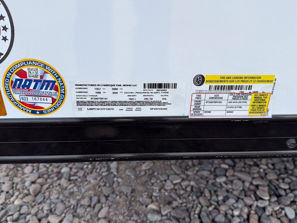 6 x 10 Outback DLX Flat Top V Nose (1) - 3500 lb Axle - Enclosed - Stryker Dealership Group