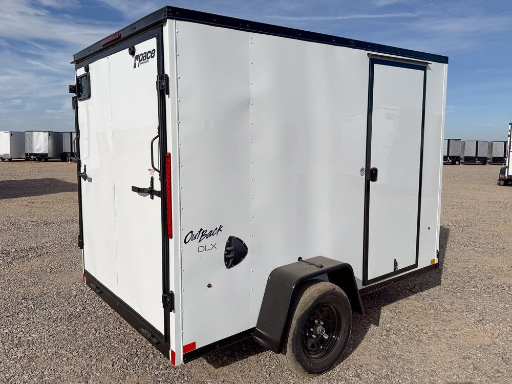 6 x 10 Outback DLX Flat Top V Nose (1) - 3500 lb Axle - Enclosed - Stryker Dealership Group