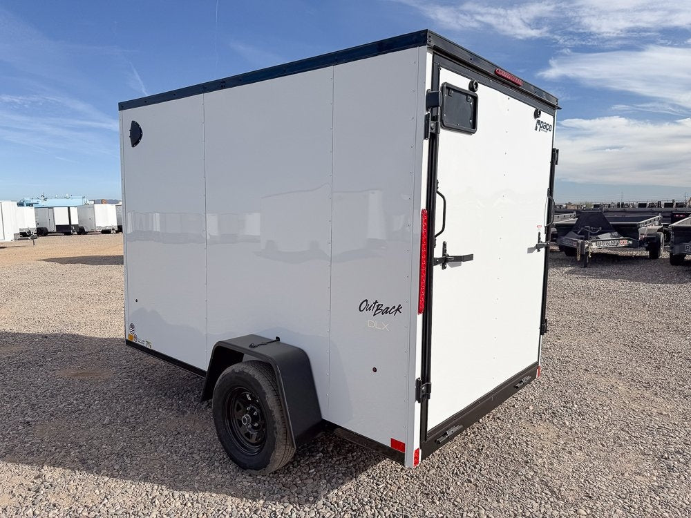 6 x 10 Outback DLX Flat Top V Nose (1) - 3500 lb Axle - Enclosed - Stryker Dealership Group