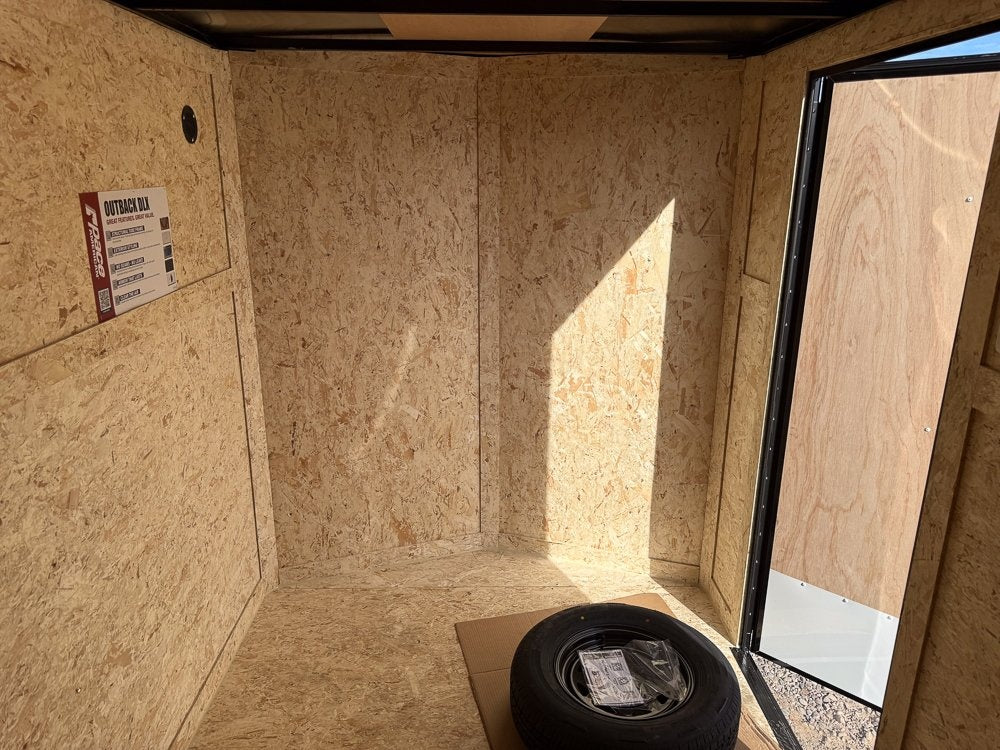 6 x 10 Outback DLX Flat Top V Nose (1) - 3500 lb Axle - Enclosed - Stryker Dealership Group