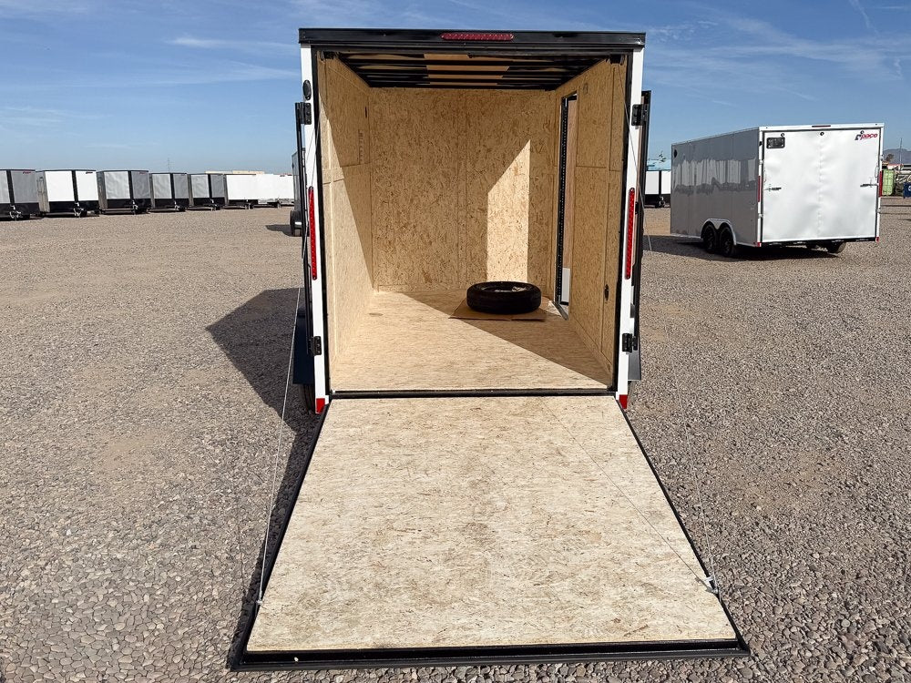 6 x 10 Outback DLX Flat Top V Nose (1) - 3500 lb Axle - Enclosed - Stryker Dealership Group