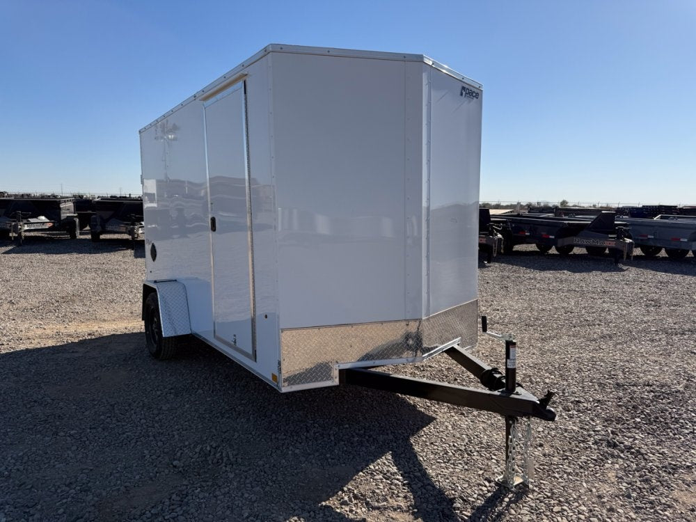 6 x 12 Outback DLX Flat Top V Nose (1) - 3500 lb Axle - Enclosed - Stryker Dealership Group