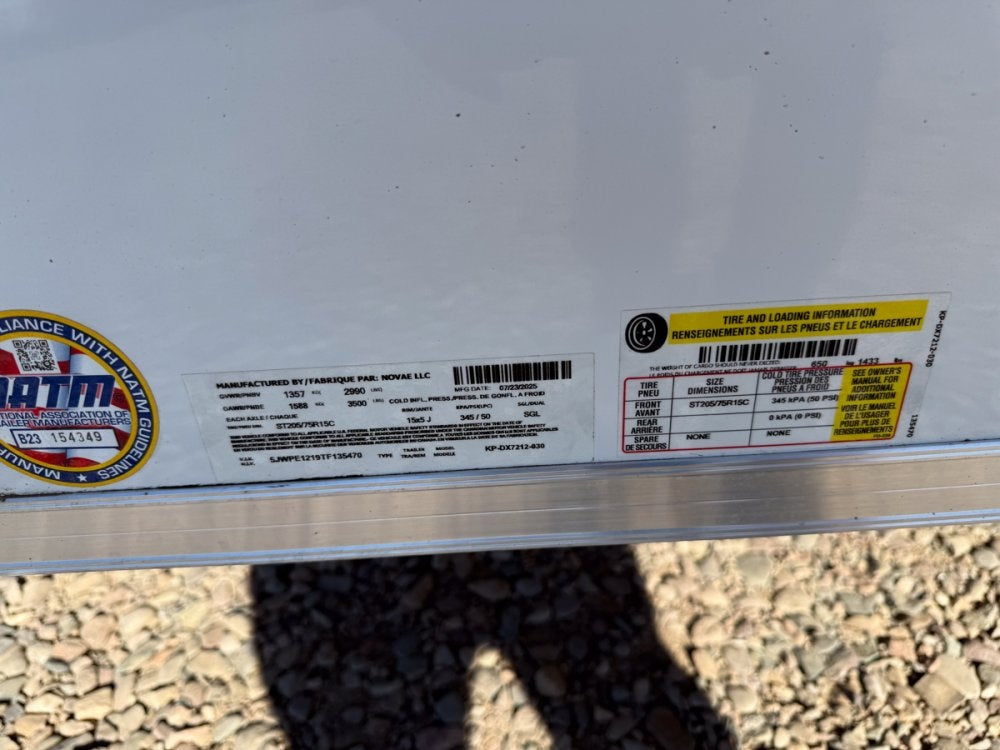 6 x 12 Outback DLX Flat Top V Nose (1) - 3500 lb Axle - Enclosed - Stryker Dealership Group