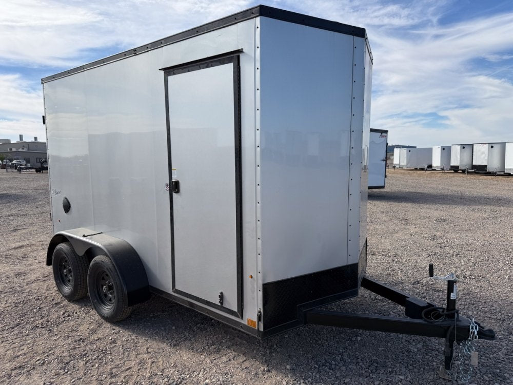 6 x 12 Outback DLX Flat Top V Nose (2) - 3500 lb Axle - Enclosed - Stryker Dealership Group