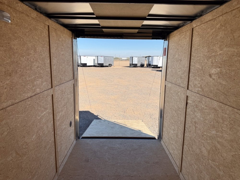 6 x 12 Outback DLX Flat Top V Nose (2) - 3500 lb Axle - Enclosed - Stryker Dealership Group