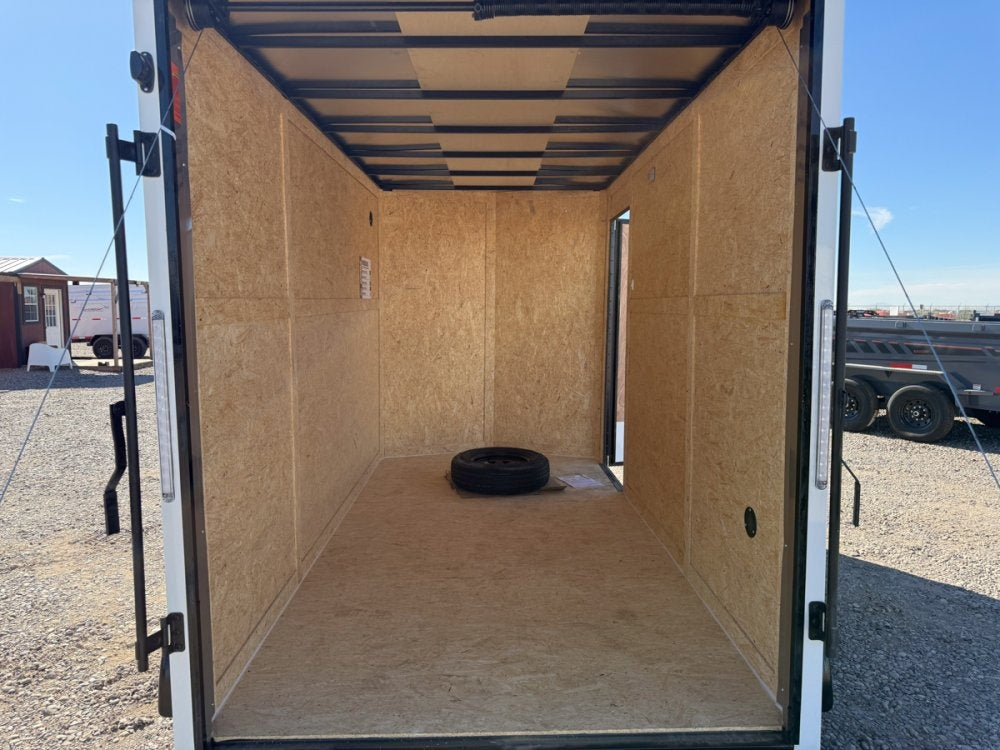 6 x 12 Outback DLX Flat Top V Nose (2) - 3500 lb Axle - Enclosed - Stryker Dealership Group