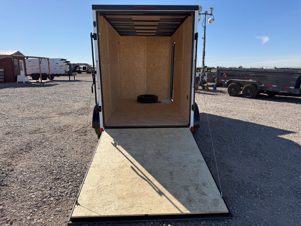 6 x 12 Outback DLX Flat Top V Nose (2) - 3500 lb Axle - Enclosed - Stryker Dealership Group