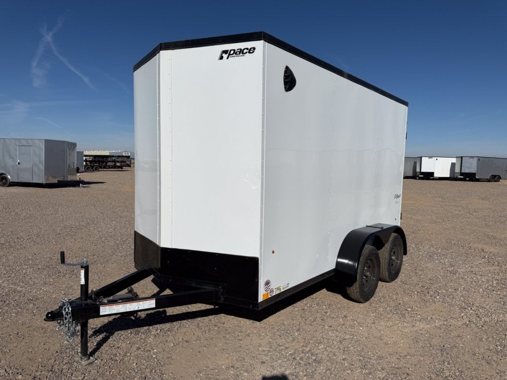 6 x 12 Outback DLX Flat Top V Nose (2) - 3500 lb Axle - Enclosed - Stryker Dealership Group