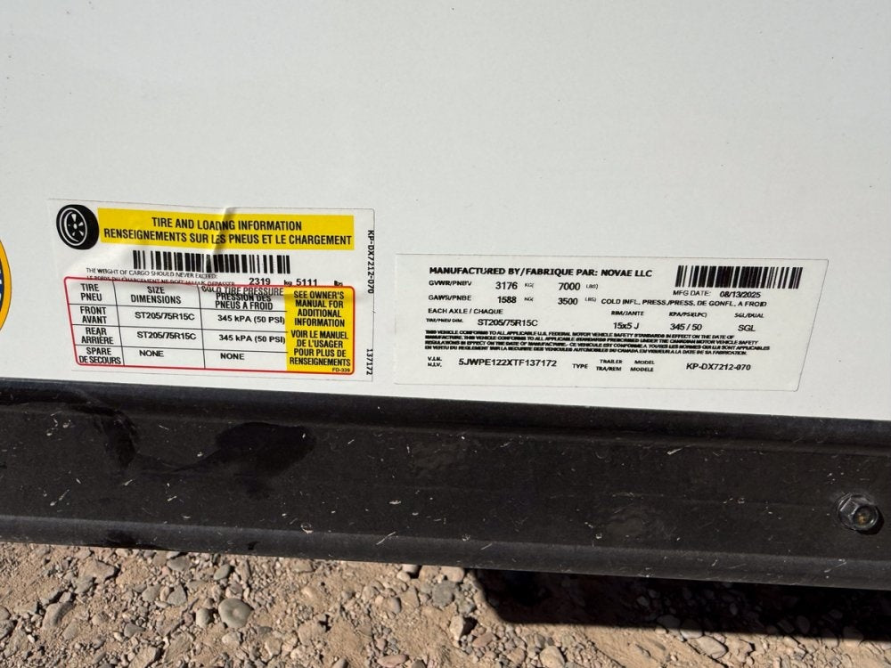 6 x 12 Outback DLX Flat Top V Nose (2) - 3500 lb Axle - Enclosed - Stryker Dealership Group