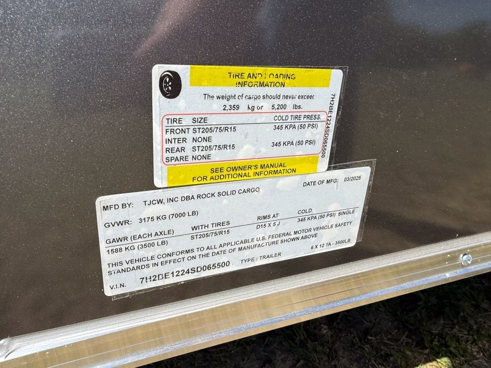 6 x 12 TA Enclosed Trailer - .080 Polycore - Enclosed - Stryker Dealership Group