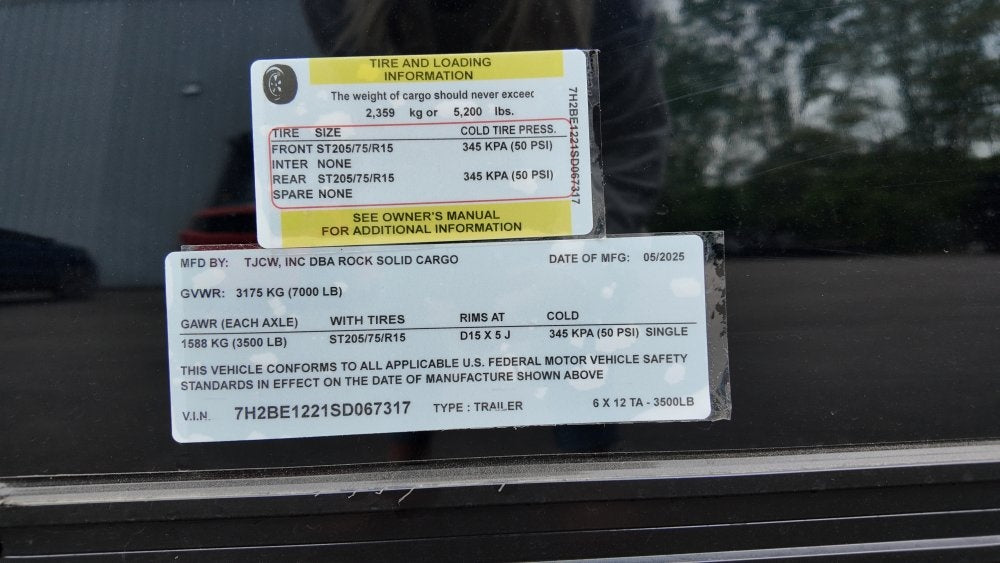 6 x 12 TA Enclosed Trailer - Black Out Package - .080 Polycore - Enclosed - Stryker Dealership Group