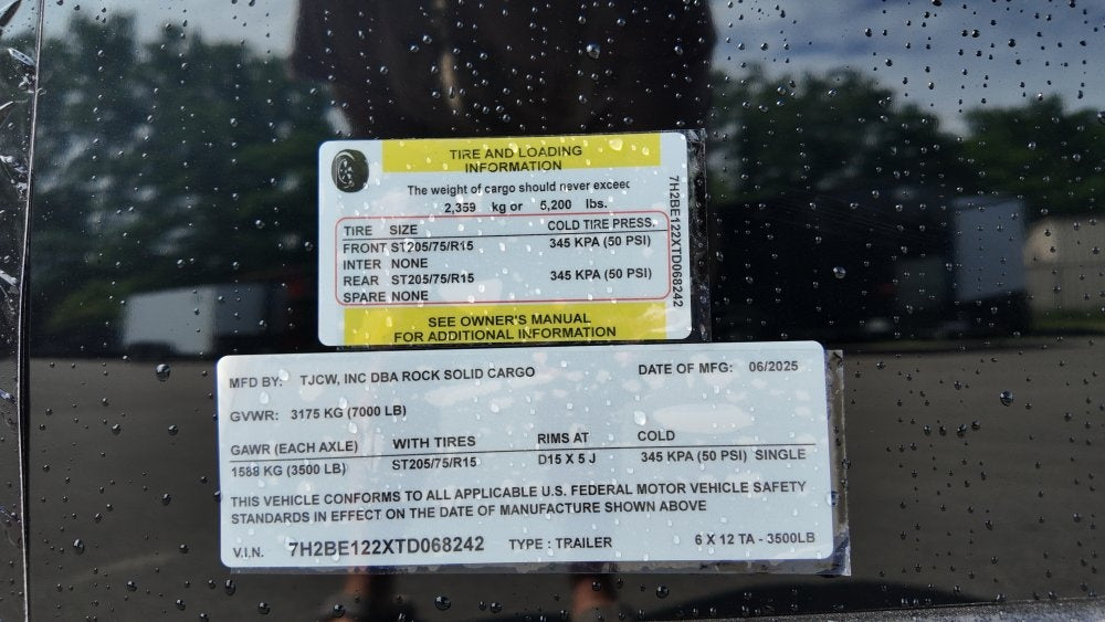 6 x 12 TA Enclosed Trailer - Black Out Package - .080 Polycore - Enclosed/Enclosed - Stryker Dealership Group