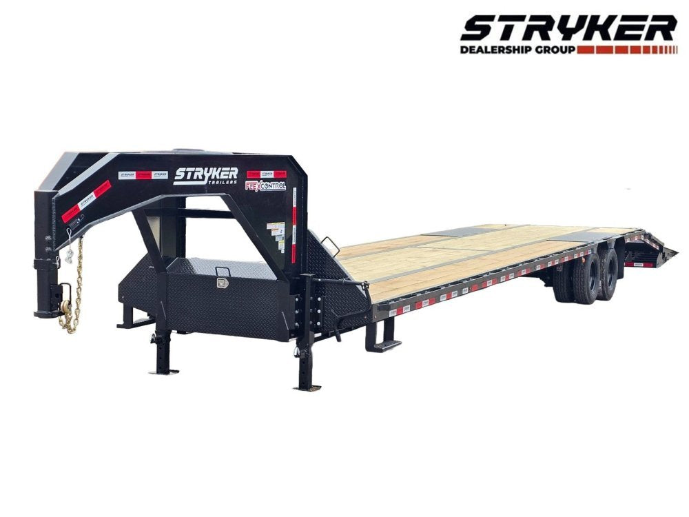 40' Stryker Gooseneck Dual Wheel Deckover Trailer Mega Ramps - (2) 12K Axles 003506