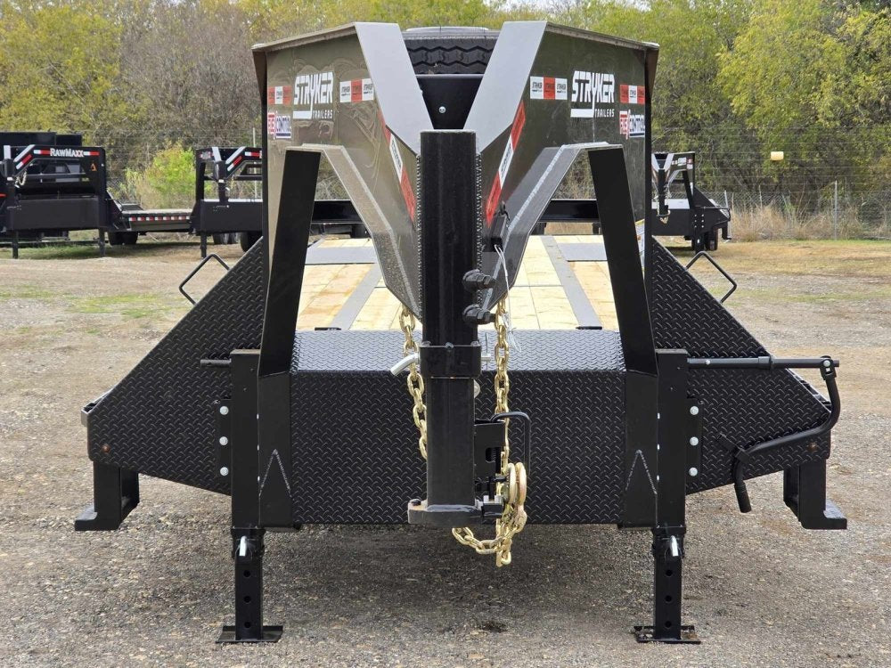 40' Stryker Gooseneck Dual Wheel Deckover Trailer Mega Ramps - (2) 12K Axles 003506