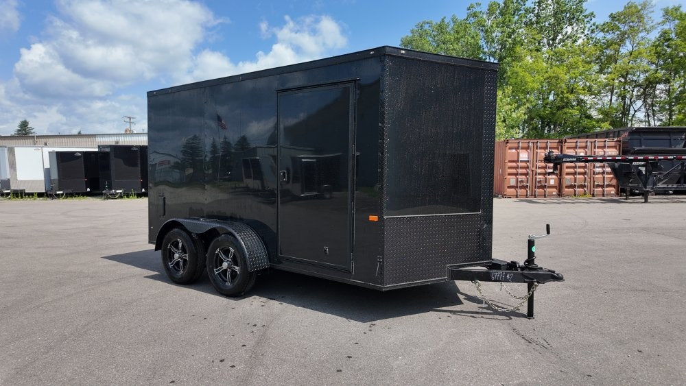 7 x 12 TA Enclosed Trailer - Black Out Package - .080 Polycore - Semi Screwless - Enclosed - Stryker Dealership Group