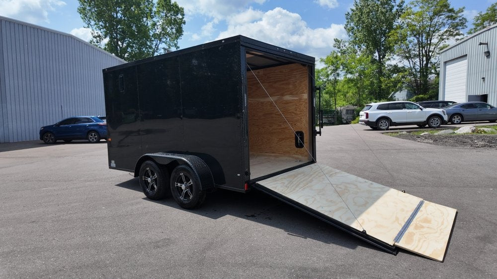 7 x 12 TA Enclosed Trailer - Black Out Package - .080 Polycore - Semi Screwless - Enclosed - Stryker Dealership Group