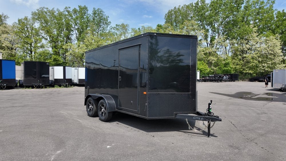 7 x 12 TA Enclosed Trailer - Black Out Package - .080 Polycore - Semi Screwless - Enclosed - Stryker Dealership Group