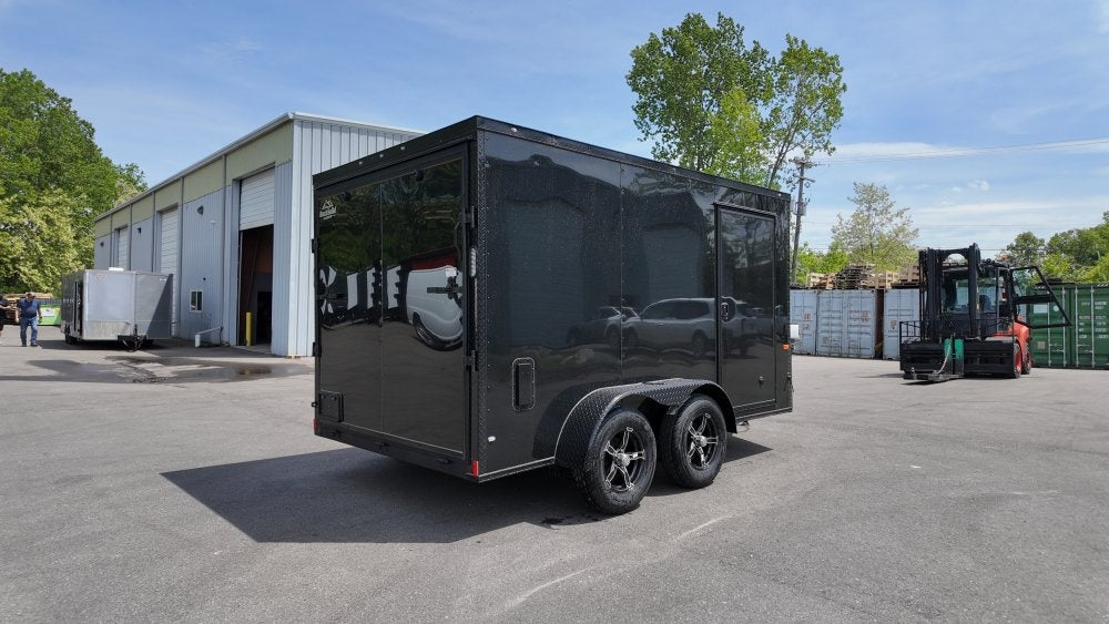 7 x 12 TA Enclosed Trailer - Black Out Package - .080 Polycore - Semi Screwless - Enclosed - Stryker Dealership Group