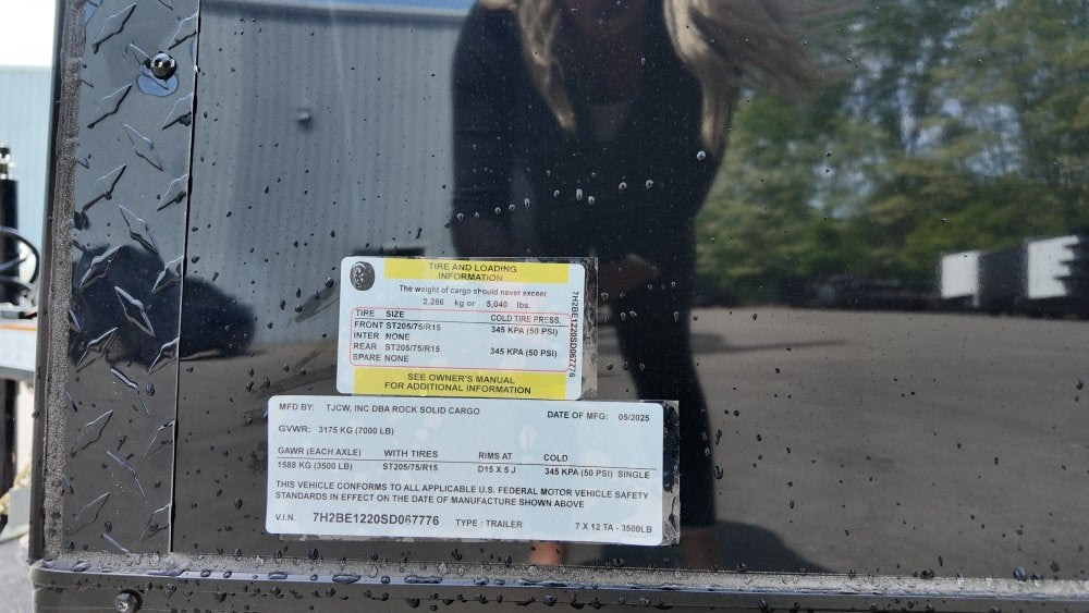 7 x 12 TA Enclosed Trailer - Black Out Package - .080 Polycore - Semi Screwless - Enclosed - Stryker Dealership Group