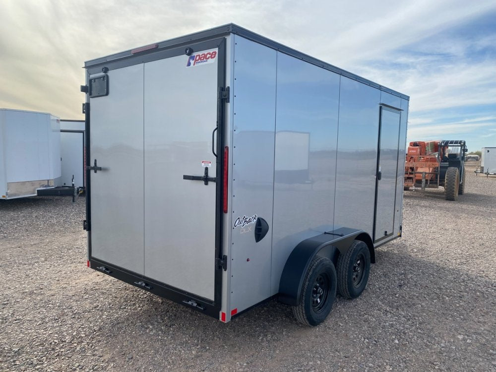 7 x 14 Outback DLX Flat Top V Nose (2) - 3500 lbs Axles - Enclosed - Stryker Dealership Group