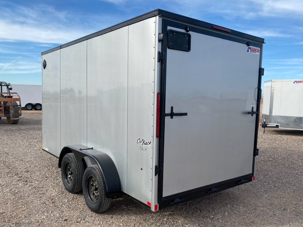 7 x 14 Outback DLX Flat Top V Nose (2) - 3500 lbs Axles - Enclosed - Stryker Dealership Group