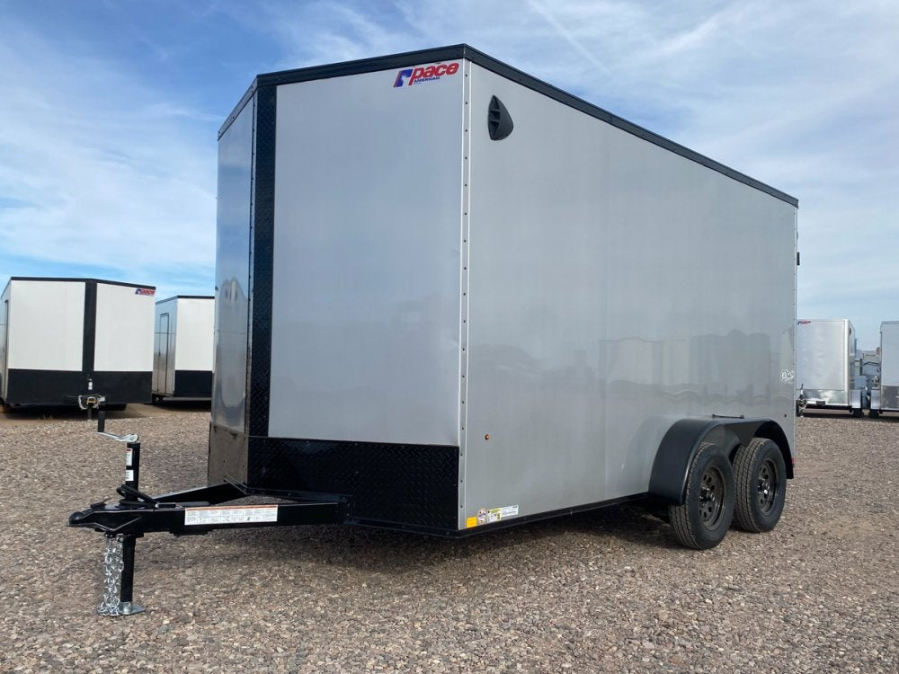 7 x 14 Outback DLX Flat Top V Nose (2) - 3500 lbs Axles - Enclosed - Stryker Dealership Group